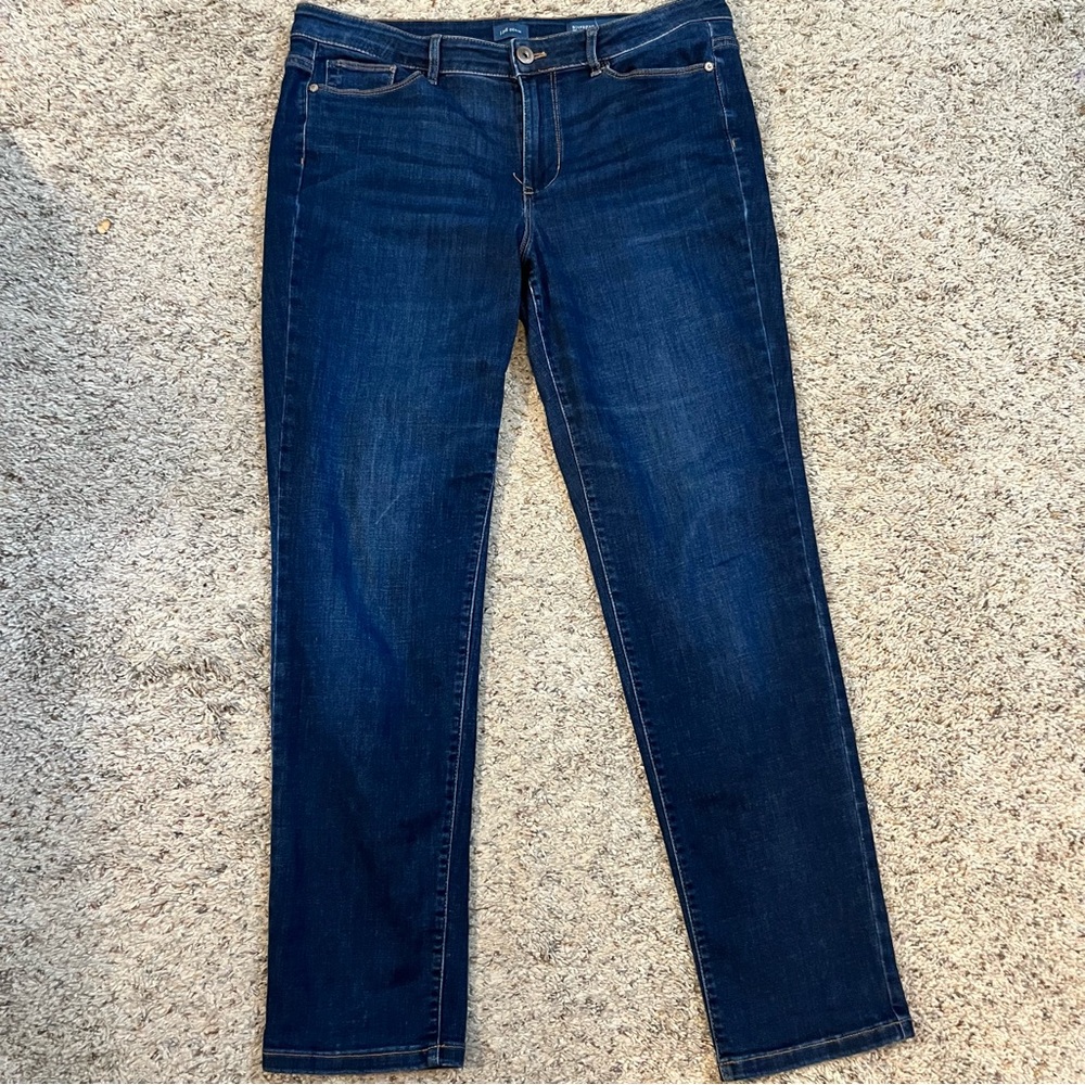 J. Jill Straight Leg Jeans in Dark Blue Wash